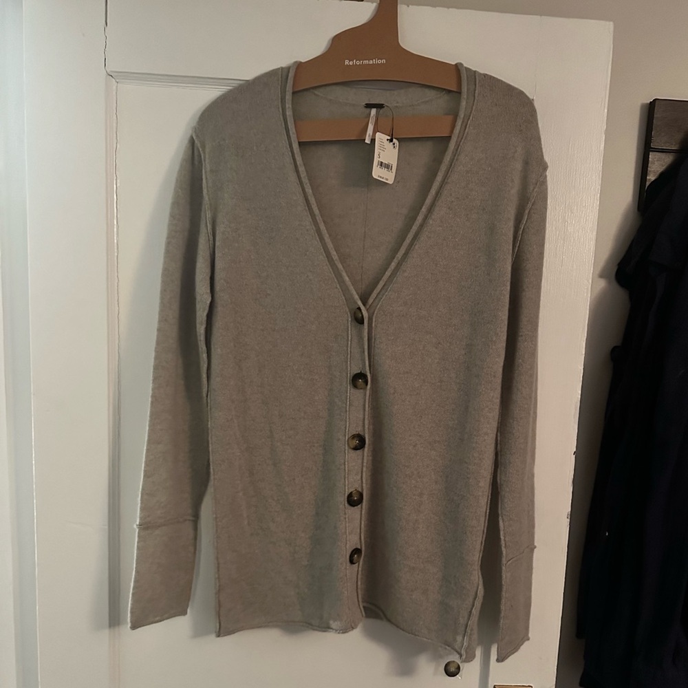 Free People Cashmere button down cardigan! Never been worn. NWT!